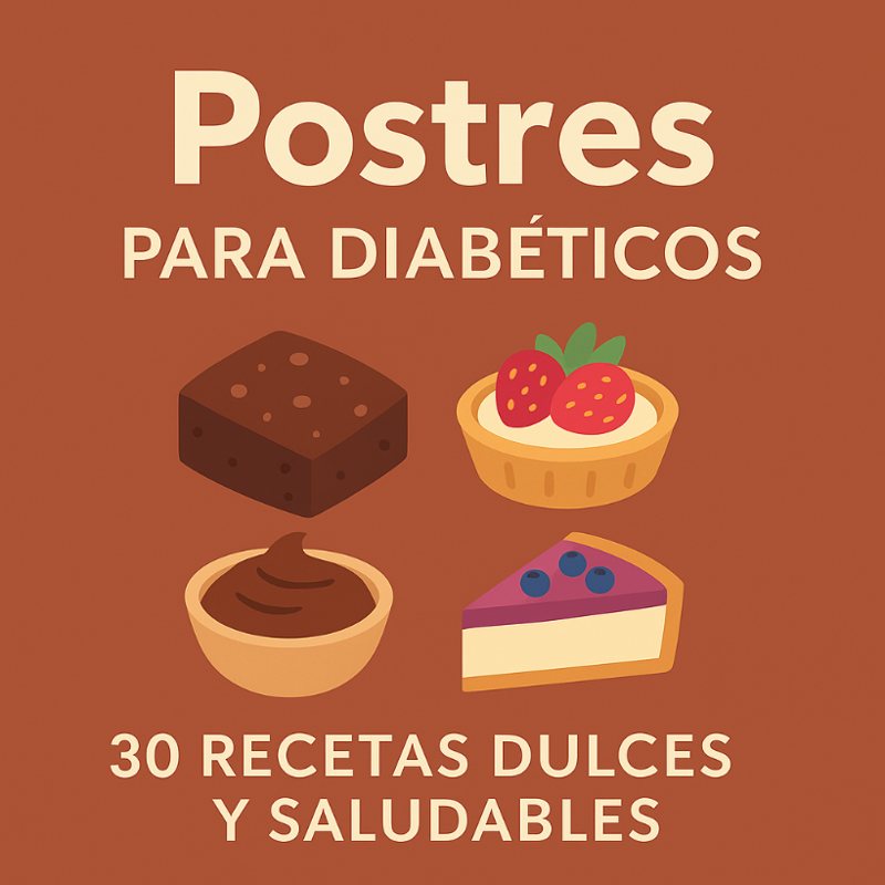 Portada de 30 recetas de postres saludables (aptos para diabéticos)