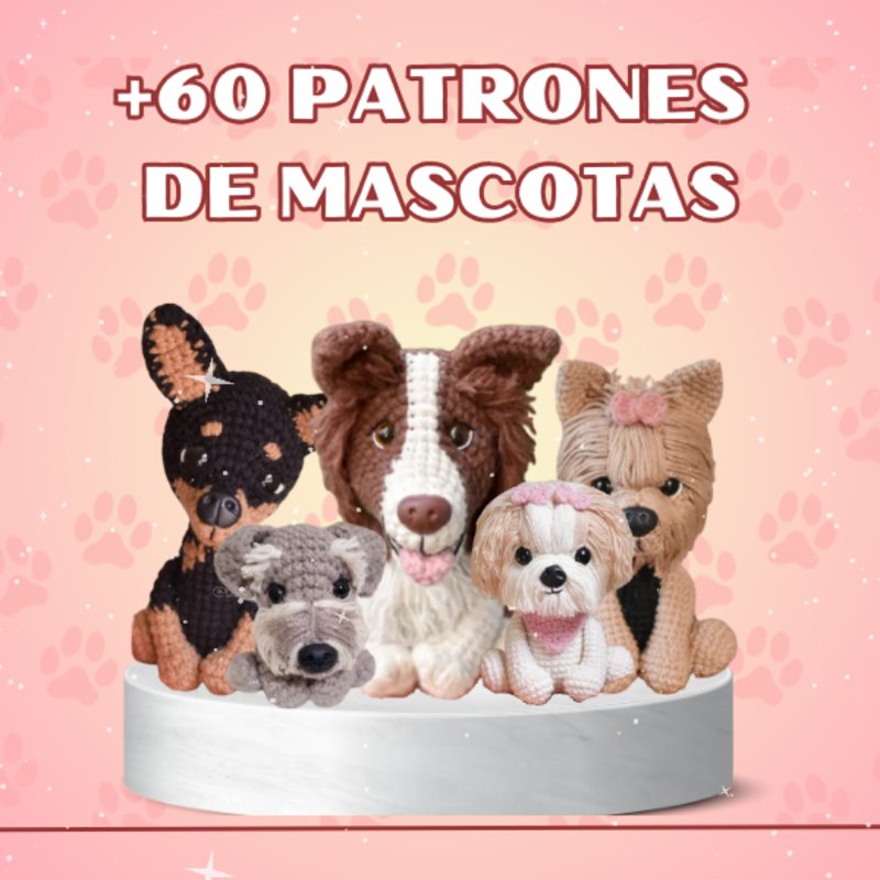 +60 patrones de mascotas amigurumi