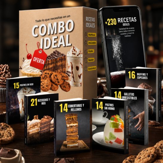 Combo Ideal Repostero: +260 recetas de postres