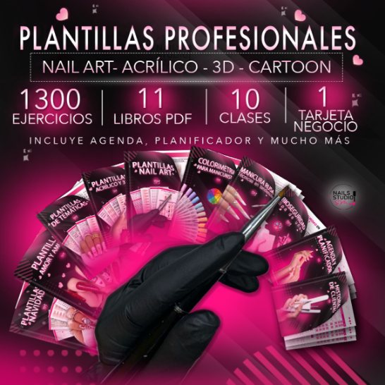 Plantillas profesionales de práctica para uñas